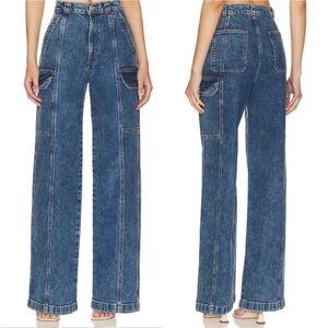 Hudson Jeans High Rise Wide Leg Cargo Jeans
